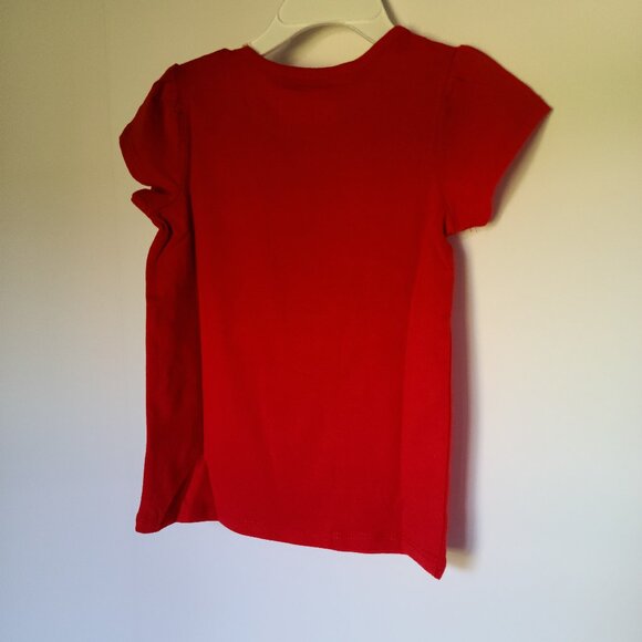 DISNEY STITCH GIRLS RED SHORT SLEEVE PULLOVER TEE SHIRT "AMERICAN CUTIE'' - Picture 3 of 5